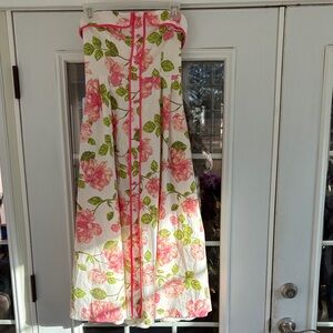 Flying Tomatoes Strapless Floral Midi Dress. Excellent Condition. Size Small.